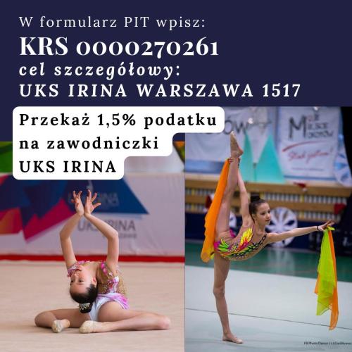 Agata, zawodniczka UKS Irina Warszawa