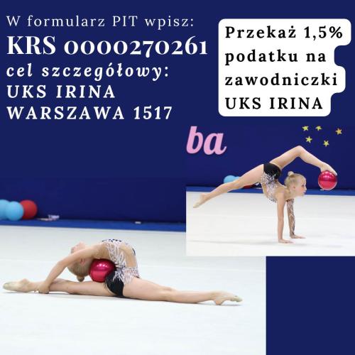 Zosia, zawodniczka UKS Irina Warszawa